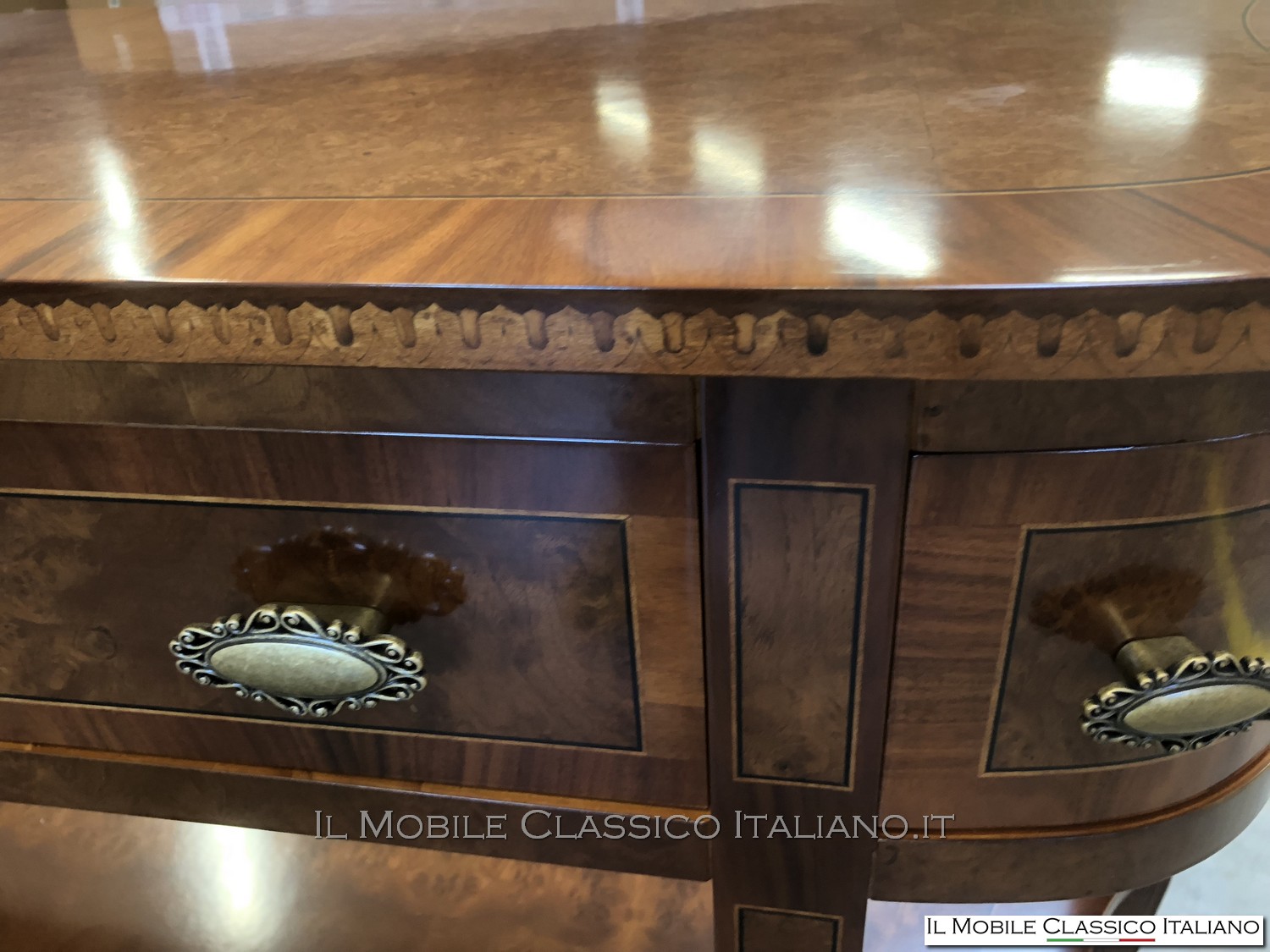 Consolle elegante ingresso classica con lavorazione artigianale personalizzata